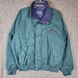 Swingster Jacket Mens L 6485 Green State Farm Corporate Bomber USA Made EUC